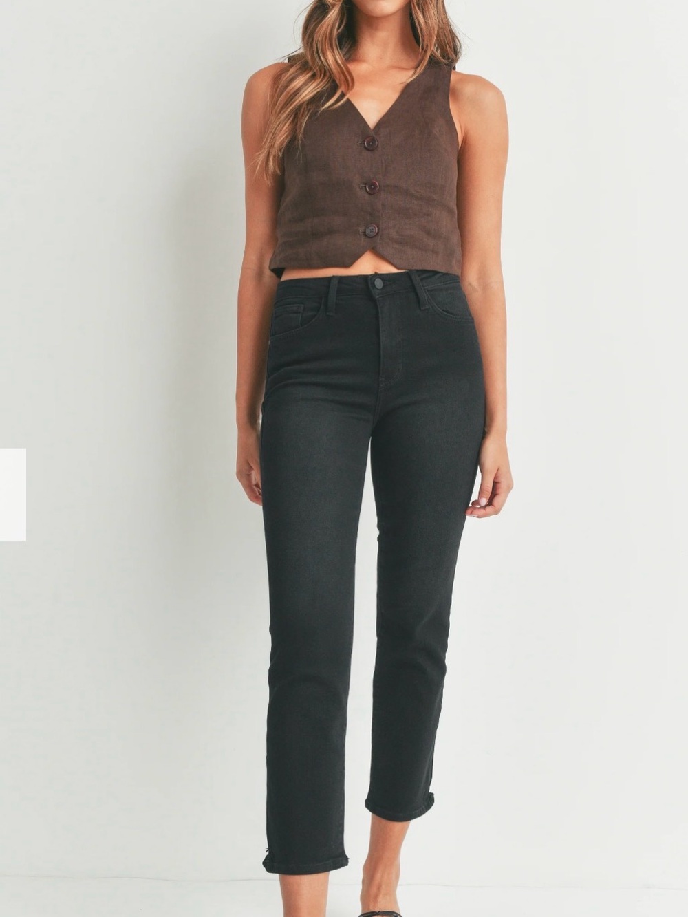 $98 Just Black Straight Leg Jeans 4